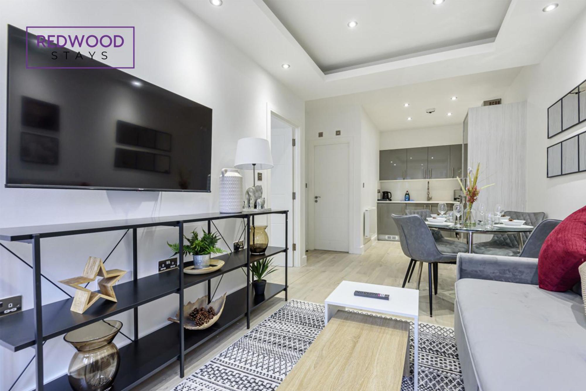 1 Bed 1 Bath Town Center Apartments For Corporates & Contractors, Wifi, Netflix And Parking On Selected Units By Redwood Stays Aldershot Luaran gambar